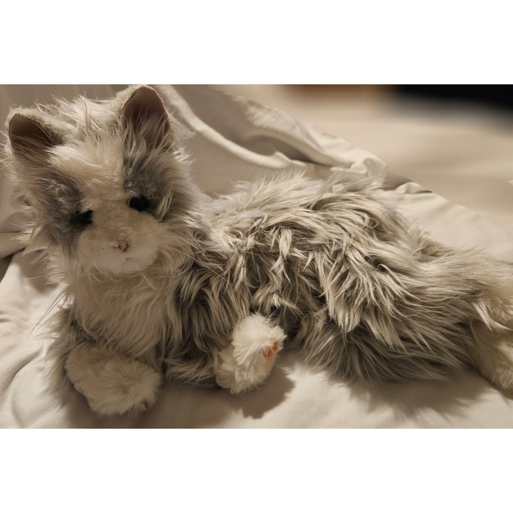 Hasbro Joy For All Companion Pet Silver Tabby Cat Animatronic Interactive TESTED
